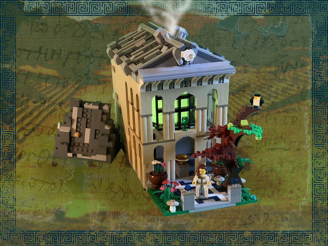 LEGO Asclepeion Greek Healing Sanctuary art