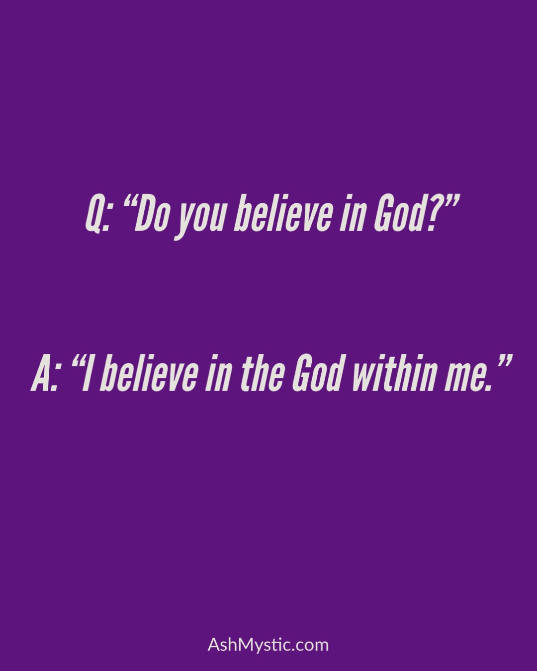 do you believe in god text image